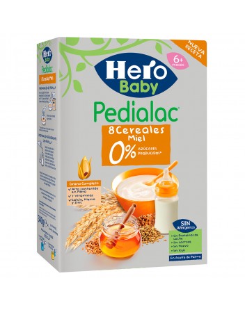Hero Baby Pedialac 8 Cereales y Miel 0% Azúcares Añadidos 340g